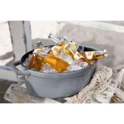 Staub Cocotte 31 Cm, Oval, Graphit-Grau, Gusseisen -Küchenutensilien Verkäufe 000010999