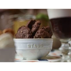 Staub Schüssel 12 Cm, Keramik, Elfenbein-Weiß -Küchenutensilien Verkäufe 000017366