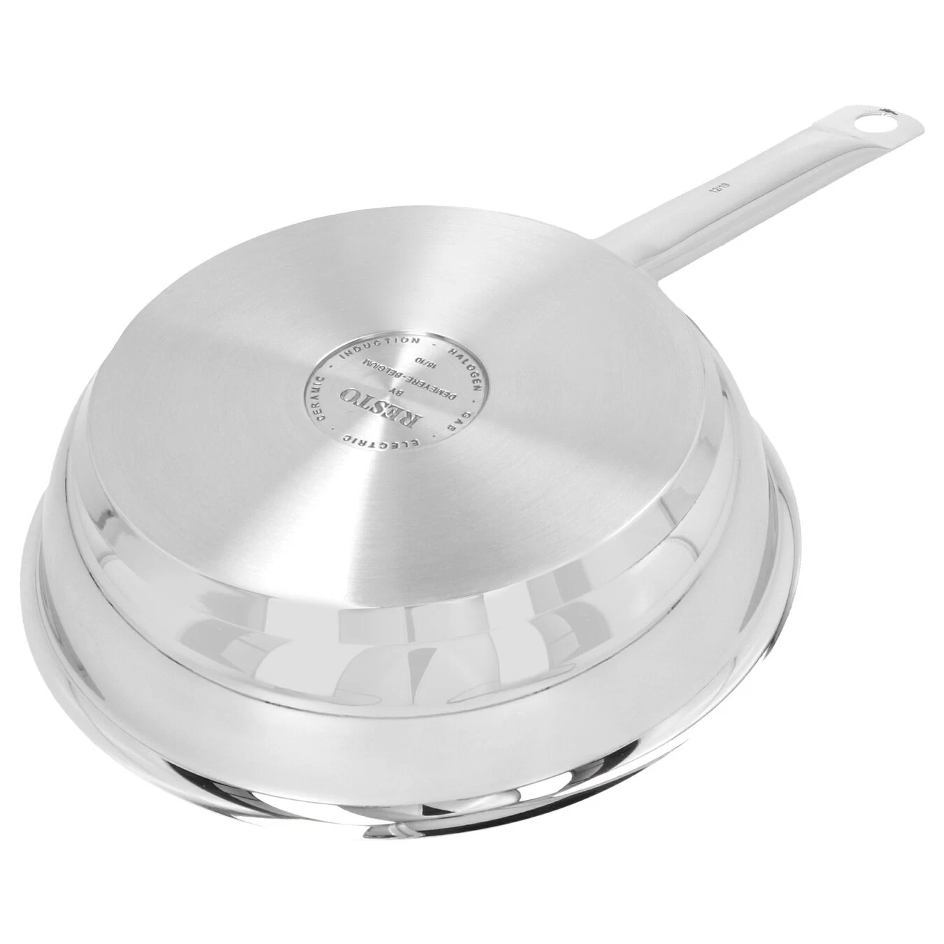 Demeyere Bratpfanne 20 Cm, 18/10 Edelstahl, Silber-Schwarz 4 Demeyere Bratpfanne 20 Cm, 18/10 Edelstahl, Silber-Schwarz – Bild 2