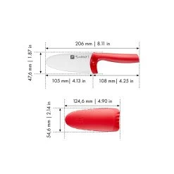 Zwilling Kochmesser 10 Cm, Rot 11 Zwilling Kochmesser 10 Cm, Rot -Küchenutensilien Verkäufe 36550 101 0