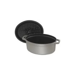 Staub Cocotte 29 Cm, Oval, Graphit-Grau, Gusseisen -Küchenutensilien Verkäufe 40500 236 0 5 1