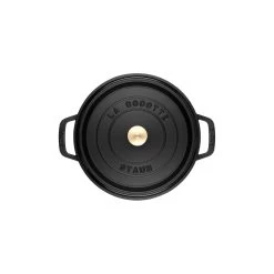 Staub Cocotte 34 Cm, Rund, Schwarz, Gusseisen -Küchenutensilien Verkäufe 40500 241 0 8 2