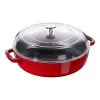 Staub Bräter Mit Glasdeckel 28 Cm, Gusseisen -Küchenutensilien Verkäufe 40501 038 0 1