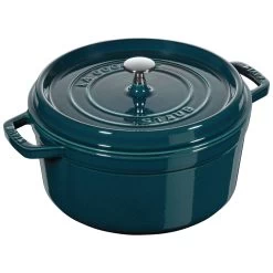 Staub Cocotte 28 Cm, Rund, La-Mer, Gusseisen