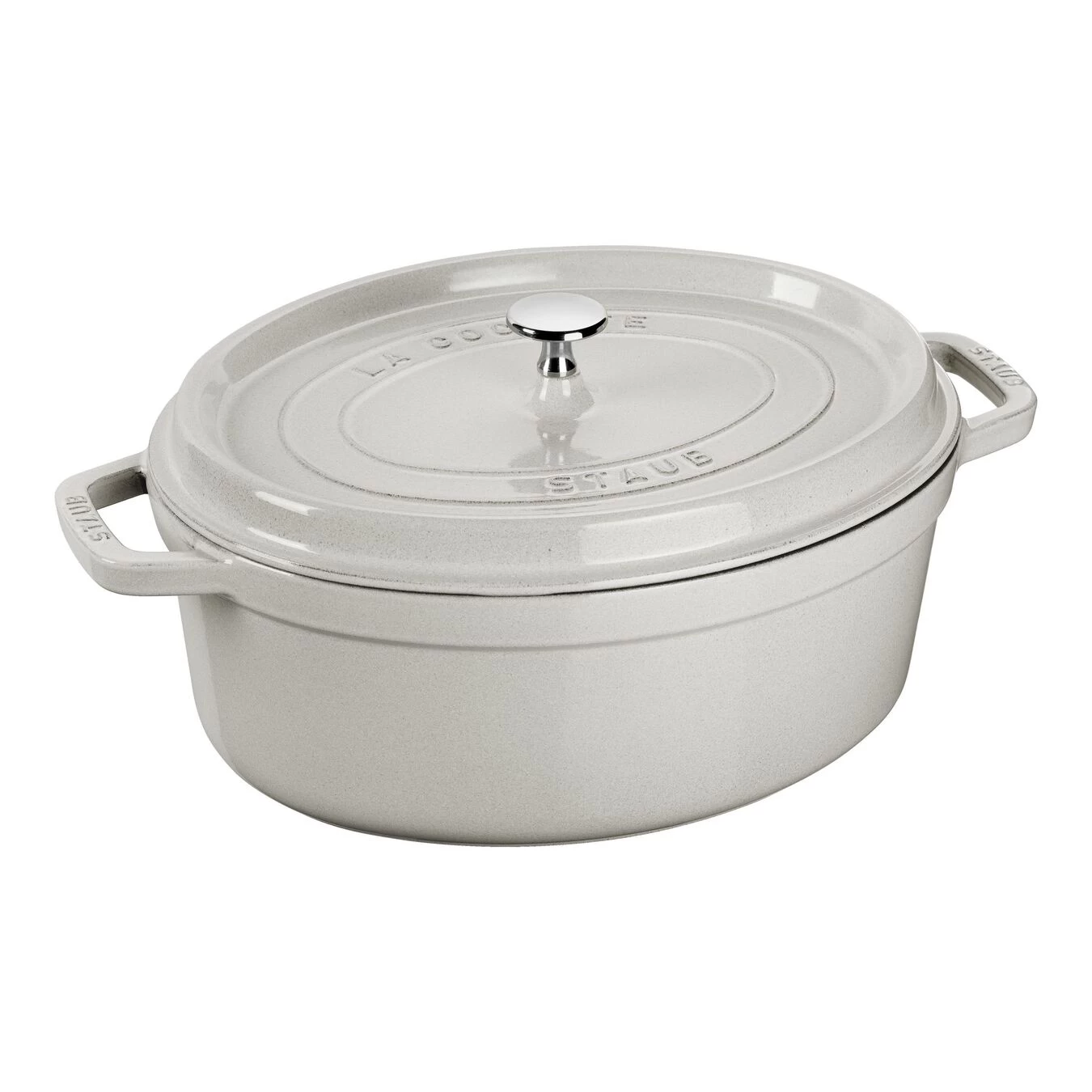 Staub Cocotte 23 Cm, Oval, Weisser Trüffel, Gusseisen 3 Staub Cocotte 23 Cm, Oval, Weisser Trüffel, Gusseisen