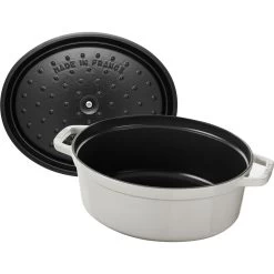 Staub Cocotte 23 Cm, Oval, Weisser Trüffel, Gusseisen 10 Staub Cocotte 23 Cm, Oval, Weisser Trüffel, Gusseisen -Küchenutensilien Verkäufe 40501421 5