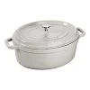Staub Cocotte 27 Cm, Oval, Weisser Trüffel, Gusseisen -Küchenutensilien Verkäufe 40501422