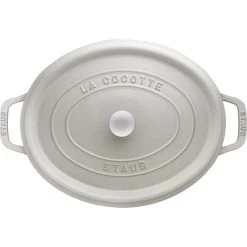 Staub Cocotte 33 Cm, Oval, Weisser Trüffel, Gusseisen 7 Staub Cocotte 33 Cm, Oval, Weisser Trüffel, Gusseisen -Küchenutensilien Verkäufe 40501448 3