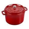 Staub Cocotte Tief 24 Cm, Rund, Kirsch-Rot, Gusseisen -Küchenutensilien Verkäufe 40501485