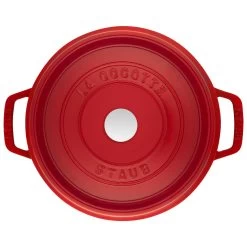 Staub Cocotte Tief 24 Cm, Rund, Kirsch-Rot, Gusseisen -Küchenutensilien Verkäufe 40501485 3