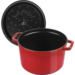 Staub Cocotte Tief 24 Cm, Rund, Kirsch-Rot, Gusseisen -Küchenutensilien Verkäufe 40501485 5