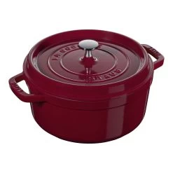 Staub Cocotte 22 Cm, Rund, Bordeaux, Gusseisen