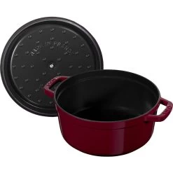 Staub Cocotte 24 Cm, Rund, Bordeaux, Gusseisen -Küchenutensilien Verkäufe 40502294 5