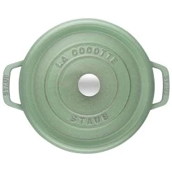 Staub Cocotte 26 Cm, Rund, Salbeigrün, Gusseisen -Küchenutensilien Verkäufe 40505 364 3