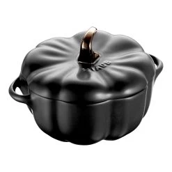 Staub Cocotte 12 Cm, Kürbis, Schwarz, Keramik