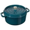 Staub Cocotte 24 Cm, Rund, La-Mer, Gusseisen -Küchenutensilien Verkäufe 40508 654 0 6