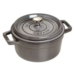 Staub Cocotte 20 Cm, Rund, Graphit-Grau, Gusseisen
