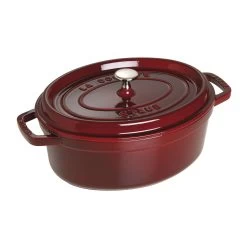 Staub Cocotte 33 Cm, Oval, Grenadine-Rot, Gusseisen -Küchenutensilien Verkäufe 40509 364 0 2