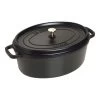 Staub Cocotte 37 Cm, Oval, Schwarz, Gusseisen