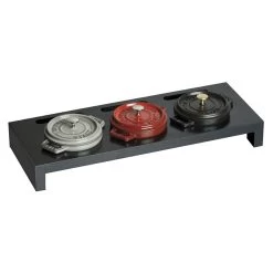 Staub Servierbrett Für 3 Mini-Cocottes, 42 Cm X 16 Cm, Fiberholz -Küchenutensilien Verkäufe 40509 374 0 3