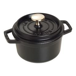 Staub Cocotte 14 Cm, Rund, Schwarz, Gusseisen