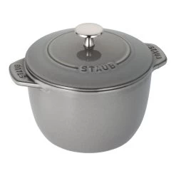 Staub Reis-Cocotte 16 Cm, Rund, Graphit-Grau, Gusseisen