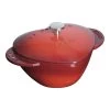 Staub Cocotte 20 Cm, Herz, Kirsch-Rot, Gusseisen -Küchenutensilien Verkäufe 40509 798 0 1