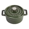 Staub Mini Cocotte 10 Cm, Rund, Basilikum-Grün, Gusseisen -Küchenutensilien Verkäufe 40509 804 0 1