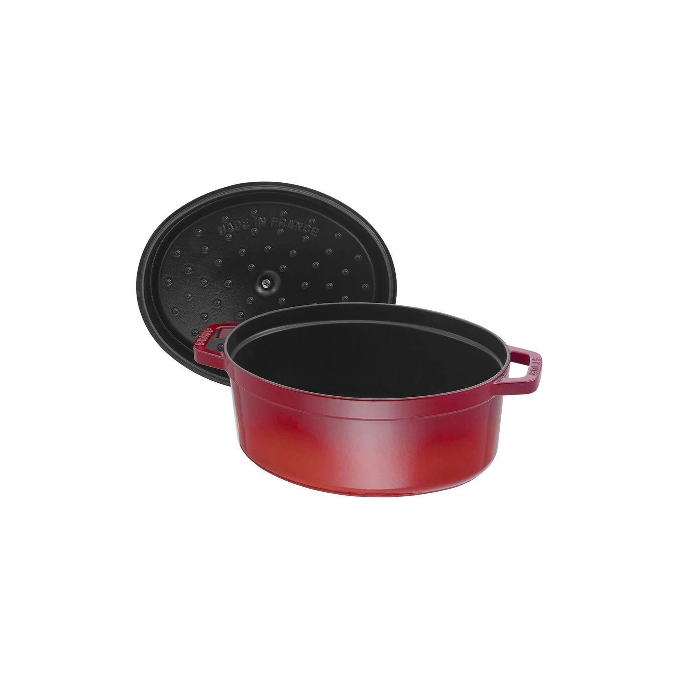 Staub Cocotte 23 Cm, Oval, Kirsch-Rot, Gusseisen 6 Staub Cocotte 23 Cm, Oval, Kirsch-Rot, Gusseisen – Bild 4