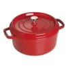 Staub Cocotte 24 Cm, Rund, Kirsch-Rot, Gusseisen
