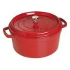Staub Cocotte 30 Cm, Rund, Kirsch-Rot, Gusseisen -Küchenutensilien Verkäufe 40509 852 0 1