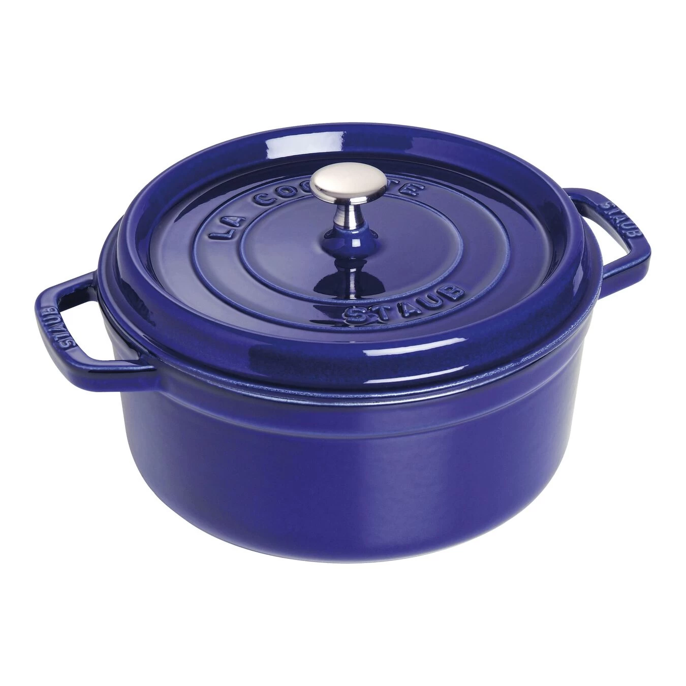 Staub Cocotte 22 Cm, Rund, Dunkelblau, Gusseisen 3 Staub Cocotte 22 Cm, Rund, Dunkelblau, Gusseisen