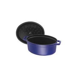 Staub Cocotte 29 Cm, Oval, Dunkelblau, Gusseisen -Küchenutensilien Verkäufe 40510 288 0 5 2