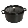 Staub Cocotte 34 Cm, Rund, Schwarz, Gusseisen