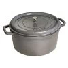 Staub Cocotte 34 Cm, Rund, Graphit-Grau, Gusseisen -Küchenutensilien Verkäufe 40510 308 0 1