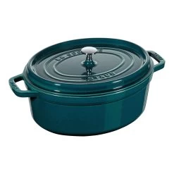 Staub Cocotte 31 Cm, Oval, La-Mer, Gusseisen