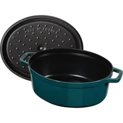 Staub Cocotte 31 Cm, Oval, La-Mer, Gusseisen -Küchenutensilien Verkäufe 40510 598 0 5