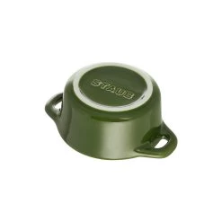 Staub Mini Cocotte 10 Cm, Rund, Basilikum-Grün, Keramik -Küchenutensilien Verkäufe 40510 787 0 5