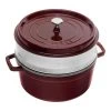 Staub Cocotte Mit Dämpfeinsatz 26 Cm, Rund, Grenadine-Rot, Gusseisen -Küchenutensilien Verkäufe 40510600