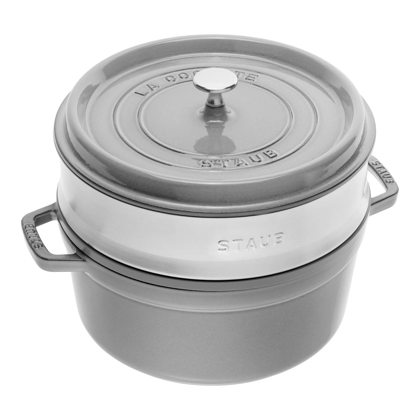 Staub Cocotte Mit Dämpfeinsatz 26 Cm, Rund, Graphit-Grau, Gusseisen 3 Staub Cocotte Mit Dämpfeinsatz 26 Cm, Rund, Graphit-Grau, Gusseisen