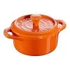 Staub Mini Cocotte 10 Cm, Rund, Orange, Keramik -Küchenutensilien Verkäufe 40511 085 0 1