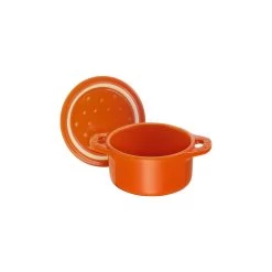 Staub Mini Cocotte 10 Cm, Rund, Orange, Keramik -Küchenutensilien Verkäufe 40511 085 0 6