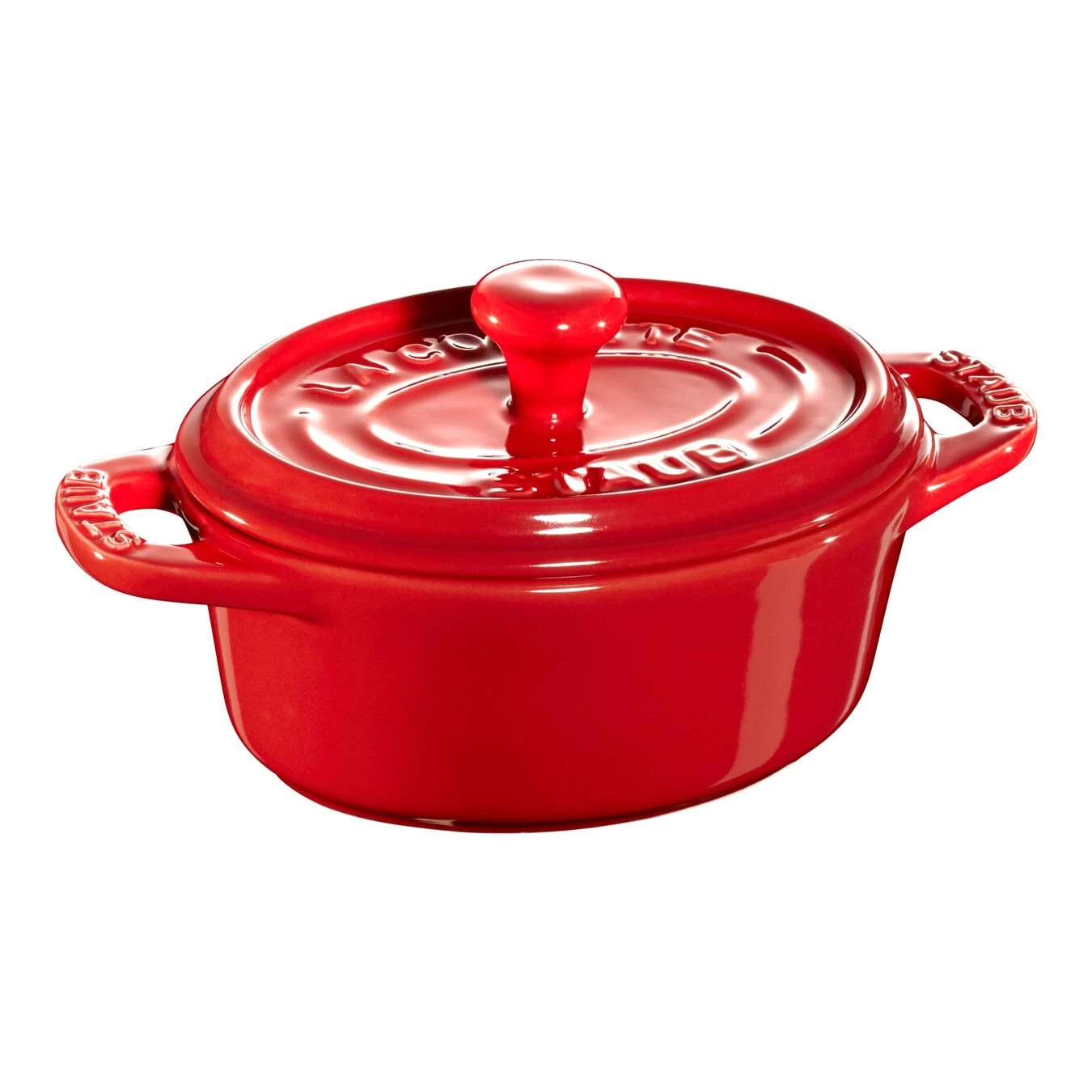 Staub Mini Cocotte 10 Cm, Oval, Kirsch-Rot, Keramik 3 Staub Mini Cocotte 10 Cm, Oval, Kirsch-Rot, Keramik