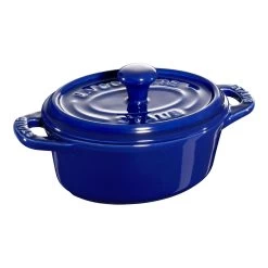 Staub Mini Cocotte 10 Cm, Oval, Dunkelblau, Keramik