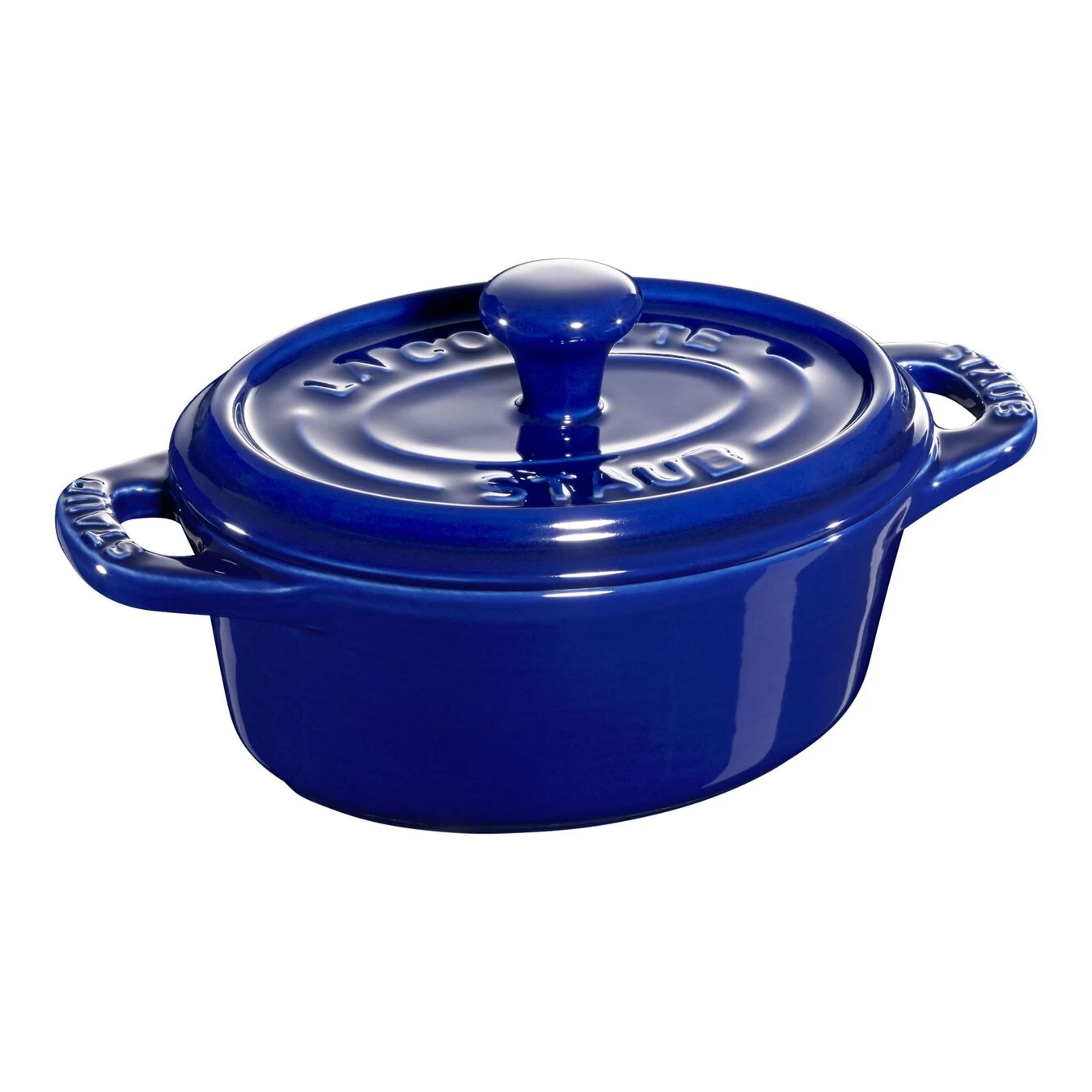 Staub Mini Cocotte 10 Cm, Oval, Dunkelblau, Keramik 3 Staub Mini Cocotte 10 Cm, Oval, Dunkelblau, Keramik