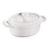 Staub Mini Cocotte 10 Cm, Oval, Reinweiß, Keramik -Küchenutensilien Verkäufe 40511 089 0 1