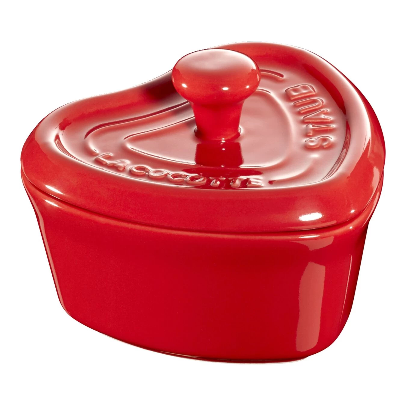 Staub Mini Cocotte 9 Cm, Herz, Kirsch-Rot, Keramik 3 Staub Mini Cocotte 9 Cm, Herz, Kirsch-Rot, Keramik
