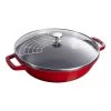 Staub Wok Mit Glasdeckel 30 Cm, Gusseisen -Küchenutensilien Verkäufe 40511 345 0 3