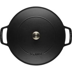 Staub Bräter Mit Chistera Drop-Structure 24 Cm, Gusseisen -Küchenutensilien Verkäufe 40511 473 0 5
