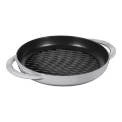 Staub Pure Grill 23 Cm, Rund, Graphit-Grau, Gusseisen